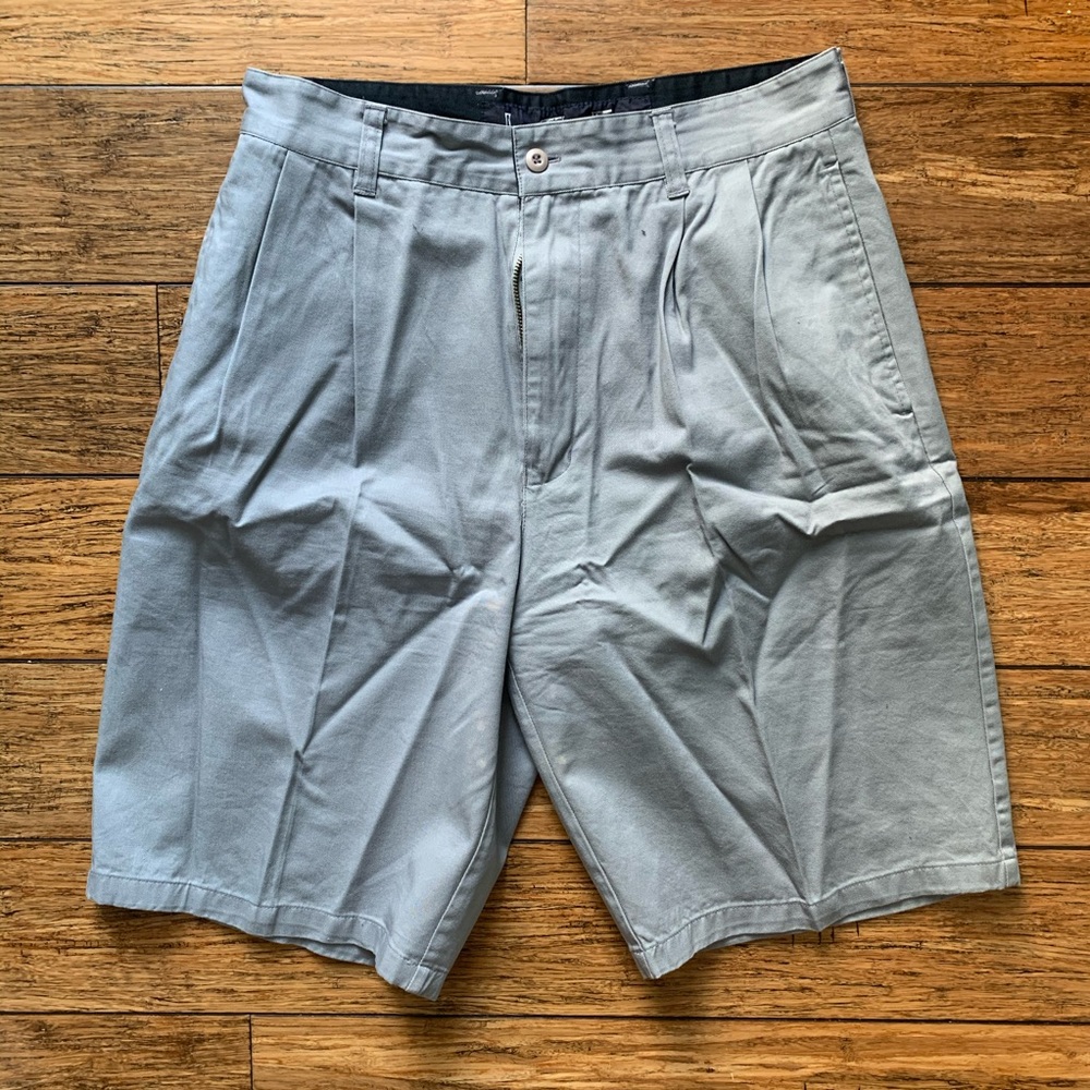 3 for $25 - Grey Pleated Khaki Shorts